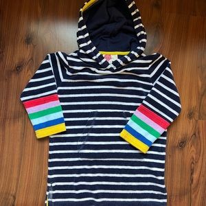 Mini Boden toweling hoodie cover up